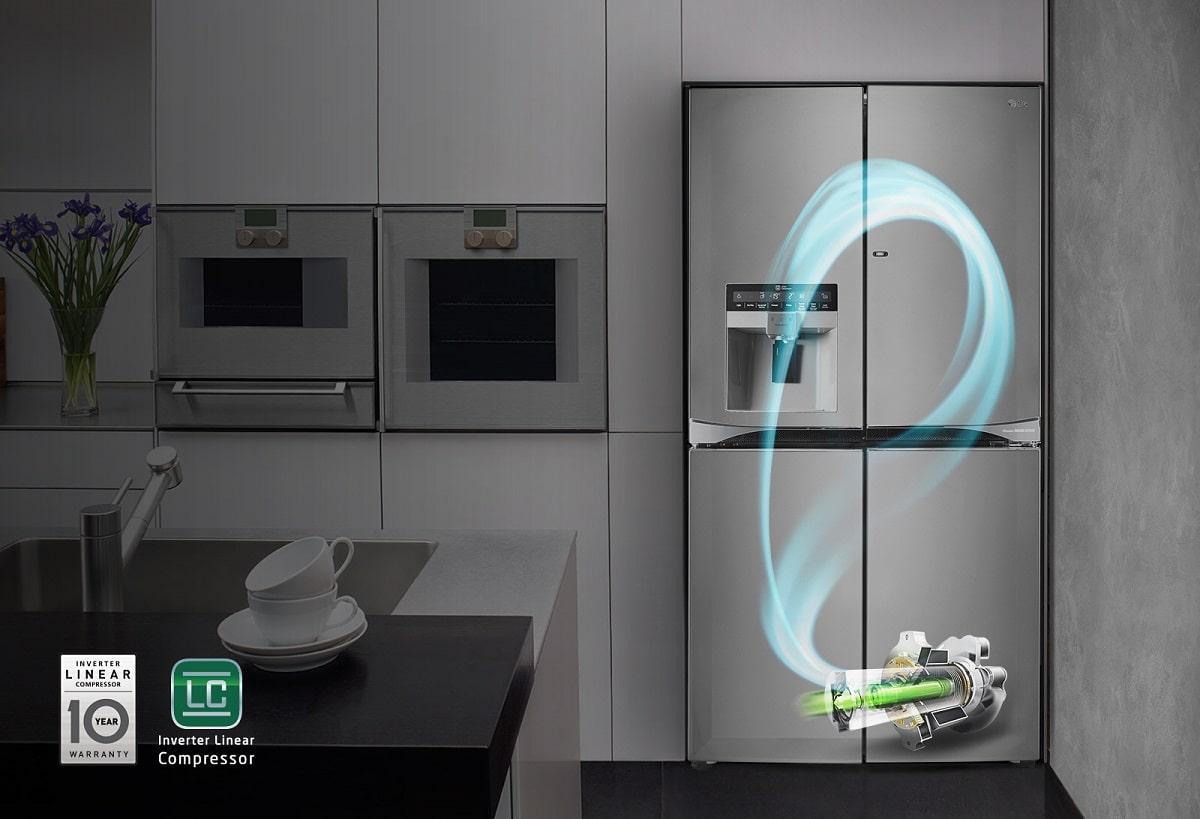 موتور اینورتر خطی و عملکرد فوق العاده آن در یخچال ال جی ساید 34 فوت مدل J348 ا Refrigerator LG _ - تصویر 8